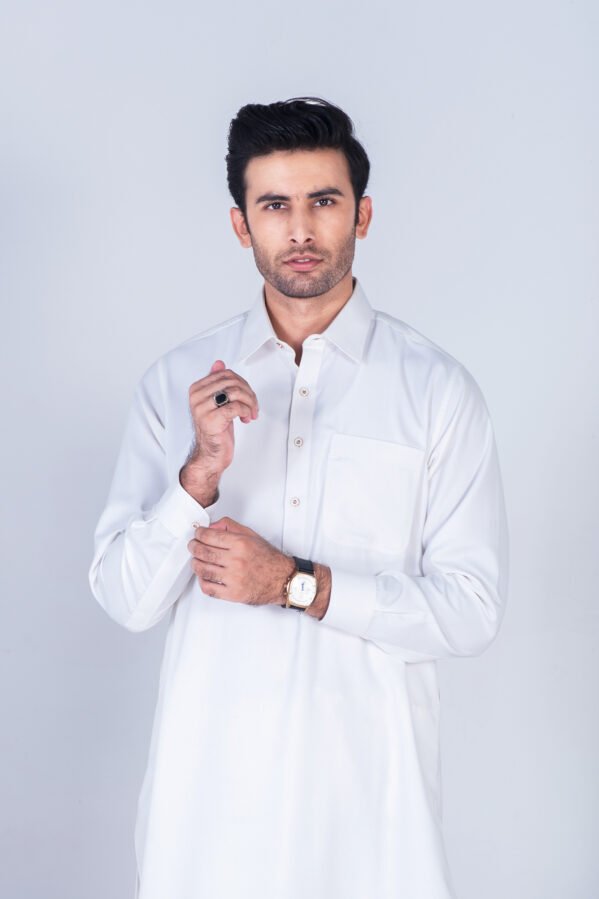 Pearl White Shalwar Kameez