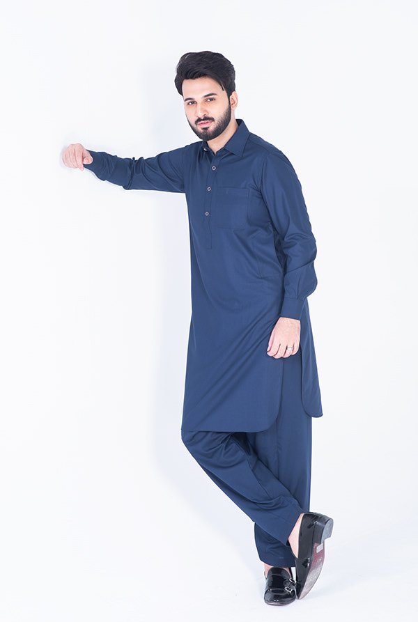 Navy Blue Shalwar Kameez