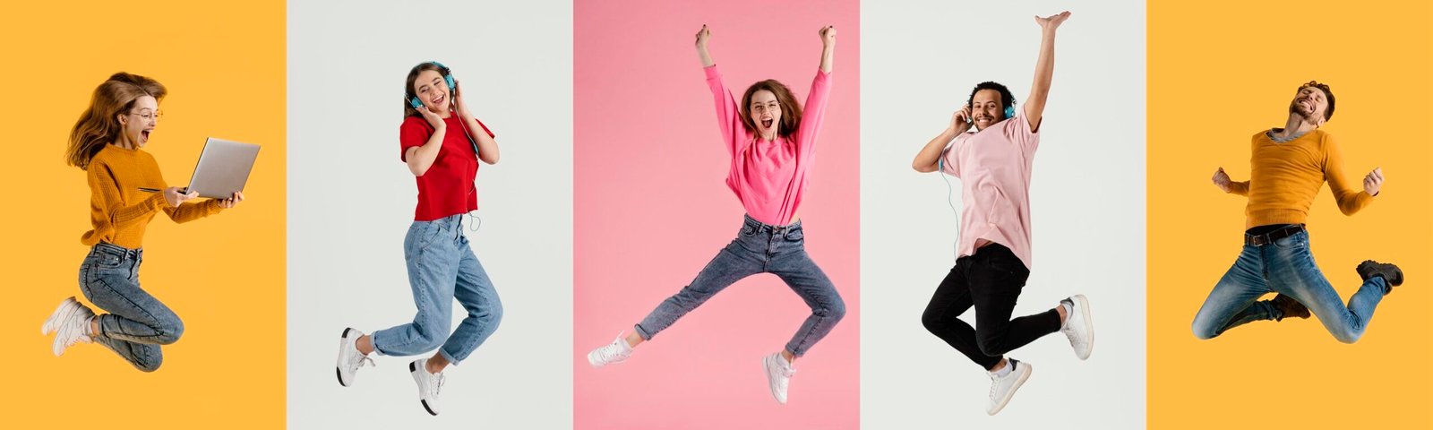 people-jumping-collection-collage